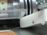 Detail of the longitudinal veneer splicer